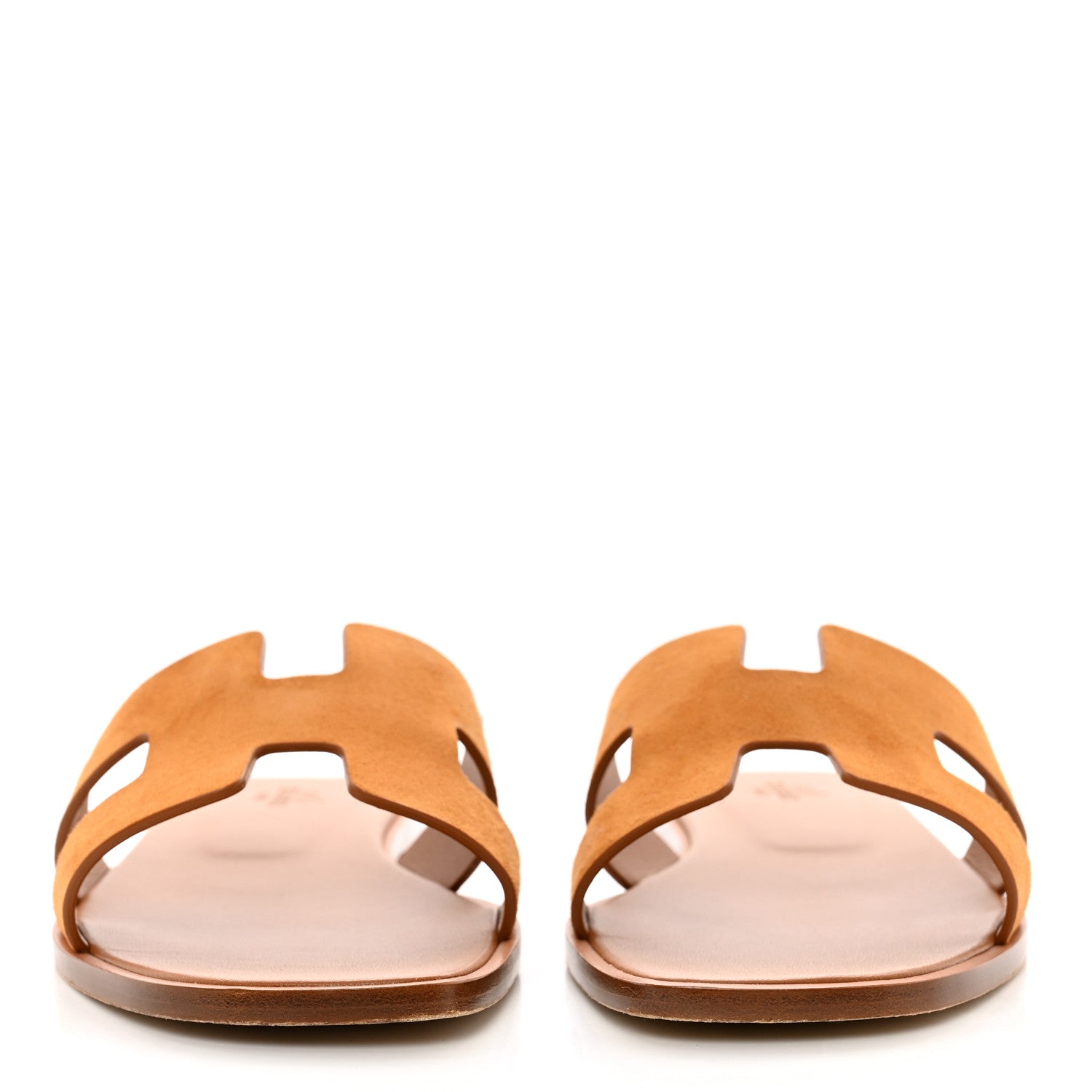 Hermes Suede Goatskin Oran Sandals 40 Naturel 2 of 9