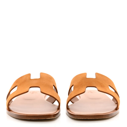 Hermes Suede Goatskin Oran Sandals 40 Naturel 2 of 9