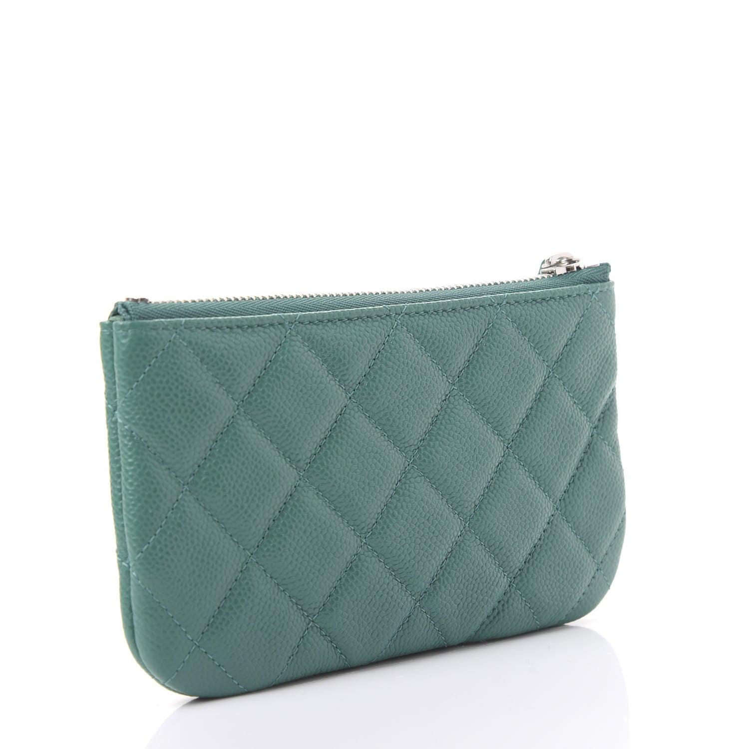 Chanel Caviar Quilted Small Cosmetic Case Green 3 of 11