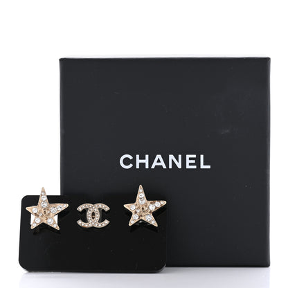 Chanel Swarovski Crystal CC Star Earphone Charms Gold 6 of 6