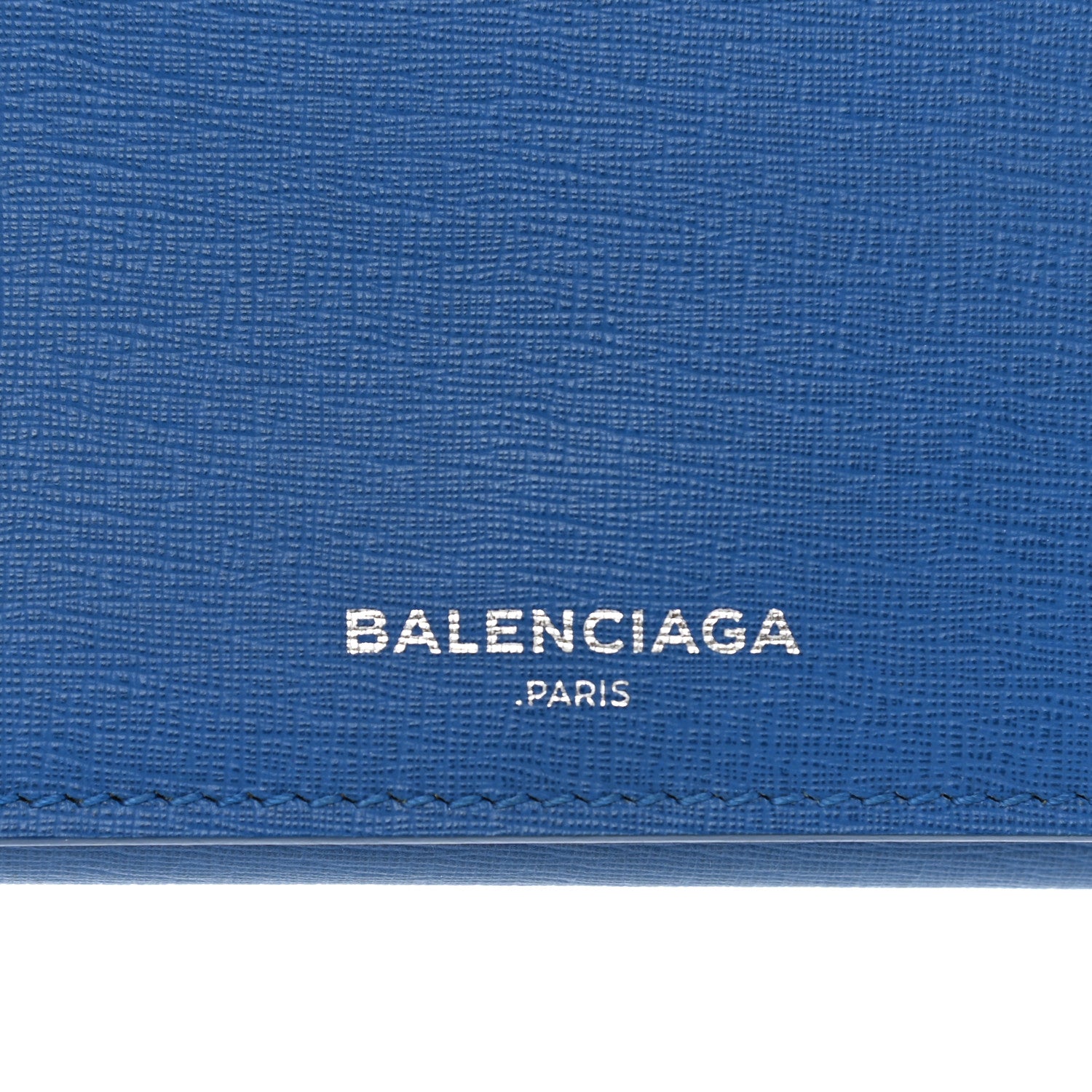 Balenciaga Striped Calfskin Essential Money Wallet Blue 5 of 8