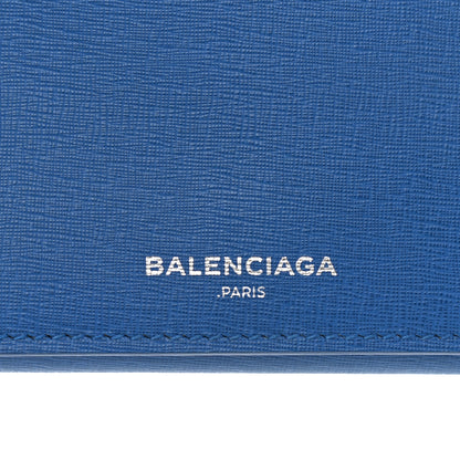 Balenciaga Striped Calfskin Essential Money Wallet Blue 5 of 8