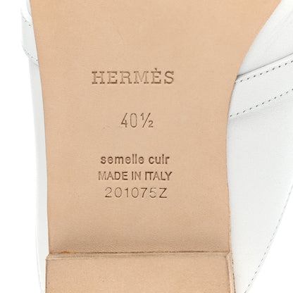 Hermes Calfskin Oz Mules 40.5 White 6 of 10