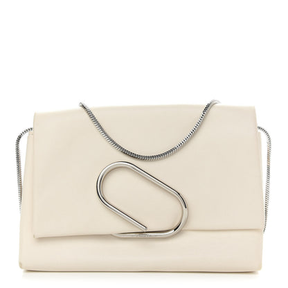 3.1 Phillip Lim Calfskin Alix Soft Flap Clutch White 1 of 9