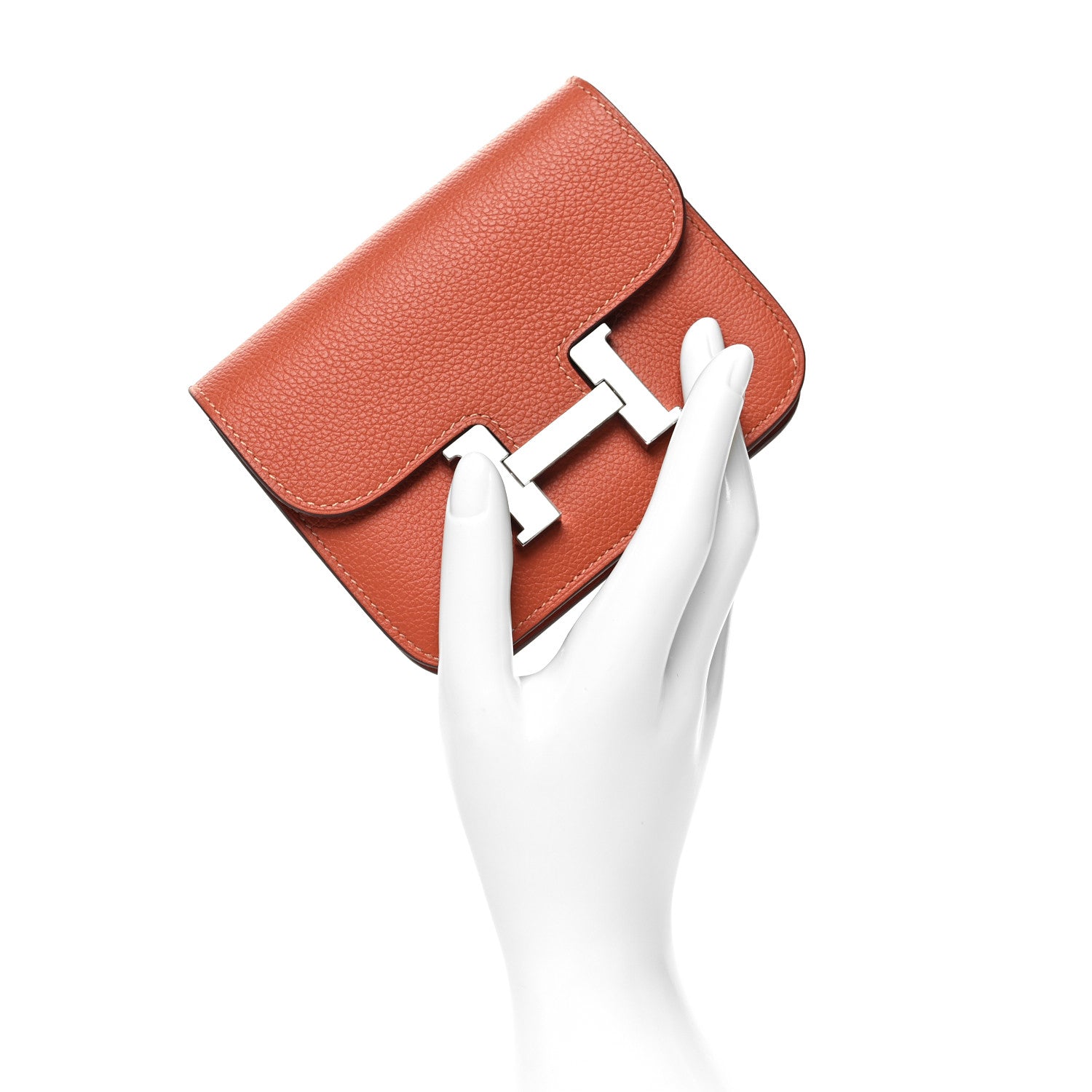 Hermes Evercolor Constance Slim Wallet Blush 2 of 11