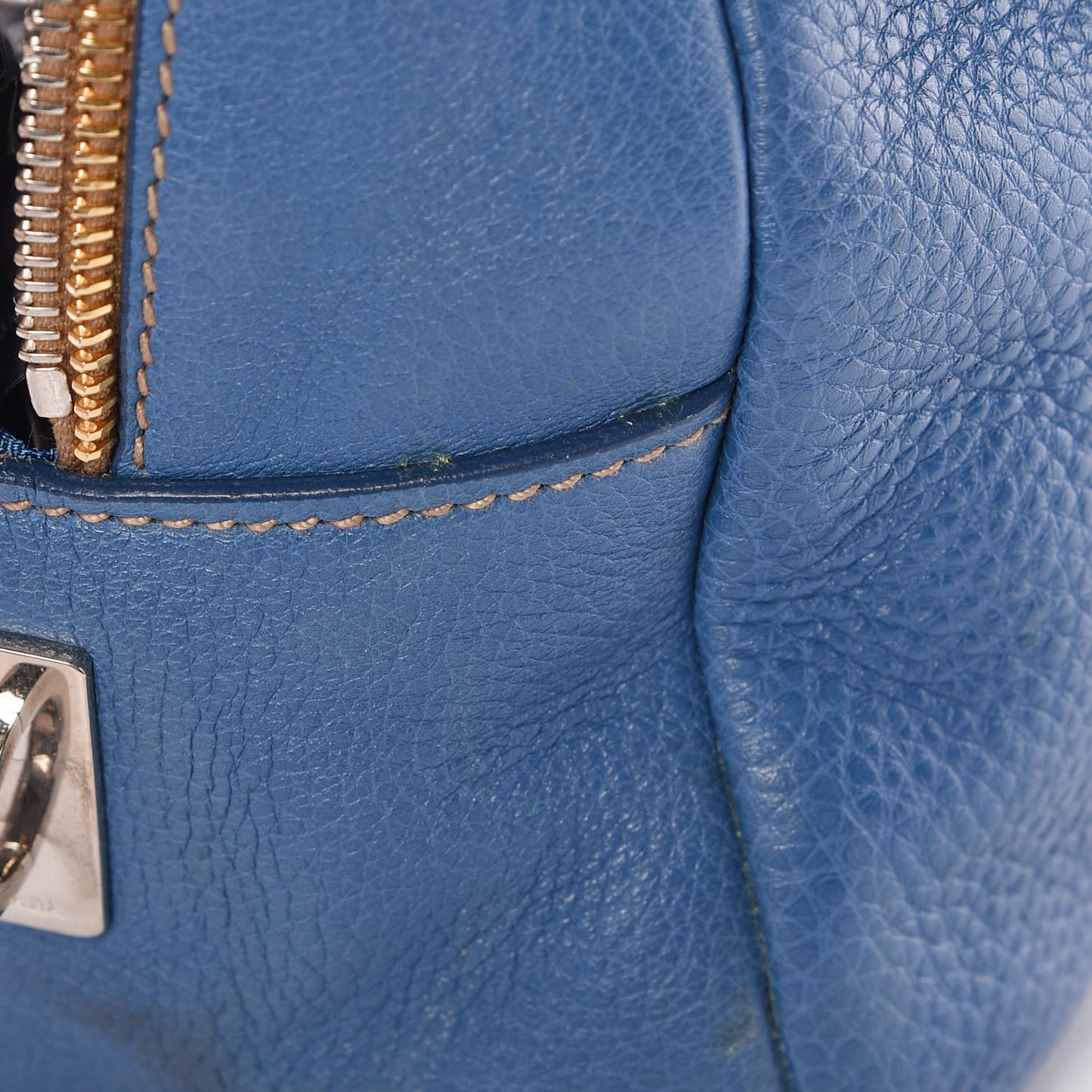 Vitello Daino Dome Satchel Cobalto