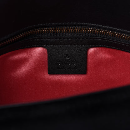 Gucci Velvet Matelasse Marquise Crystals Embroidered Small GG Marmont Shoulder Bag Black 8 of 10