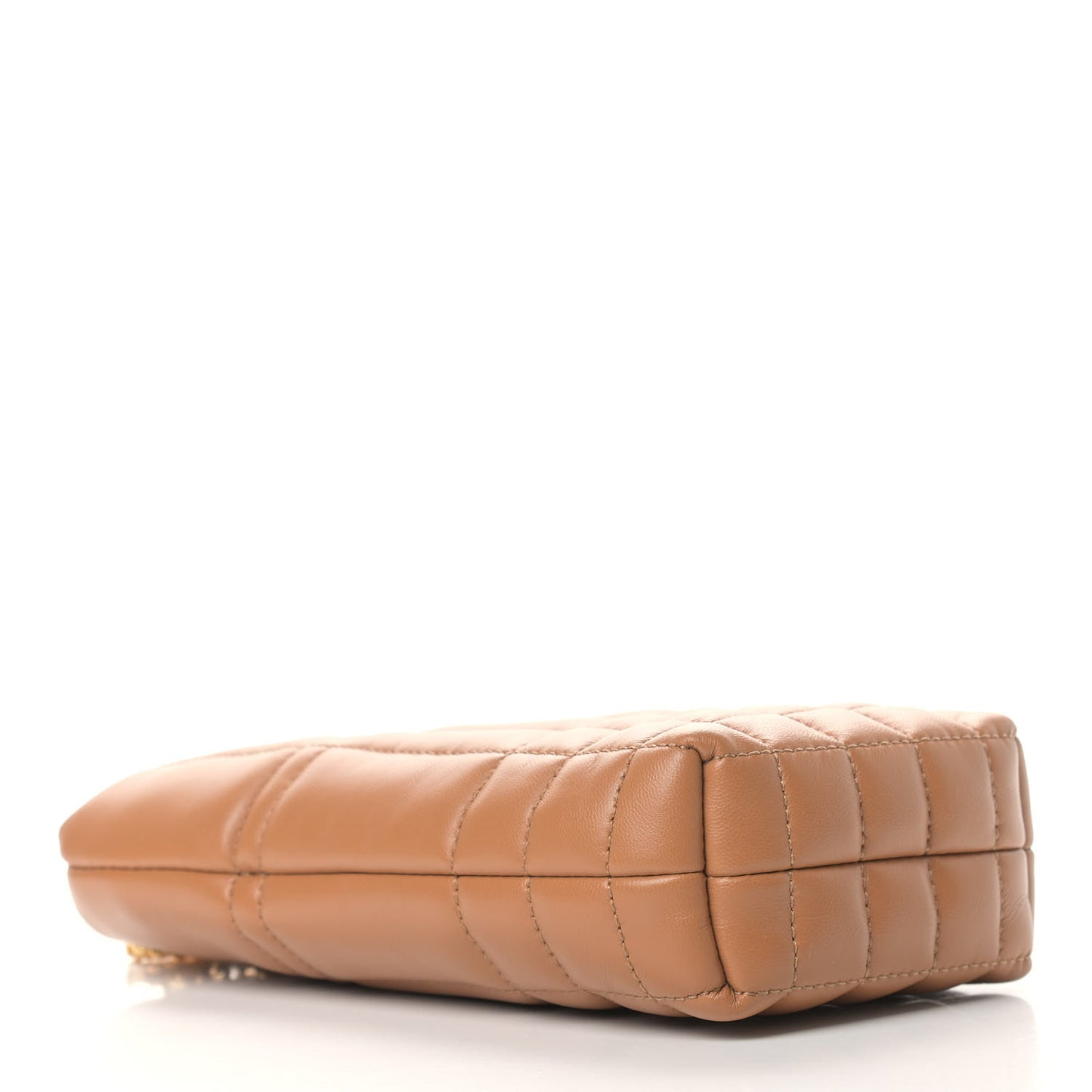 Lambskin Quilted Micro Lola Bucket Bag Maple Brown