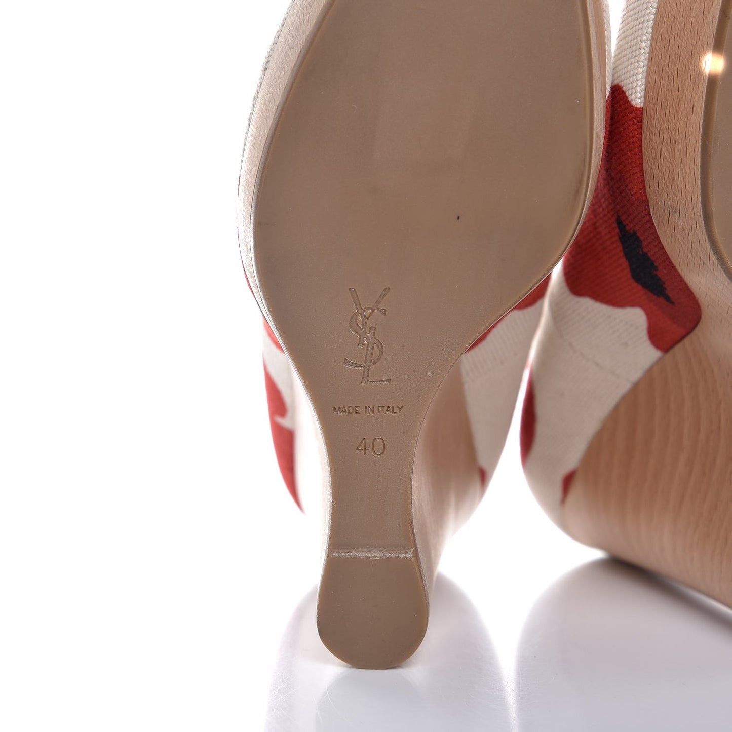 Canvas Printed Maryna 105 Wedges 40 Blanc Poppy
