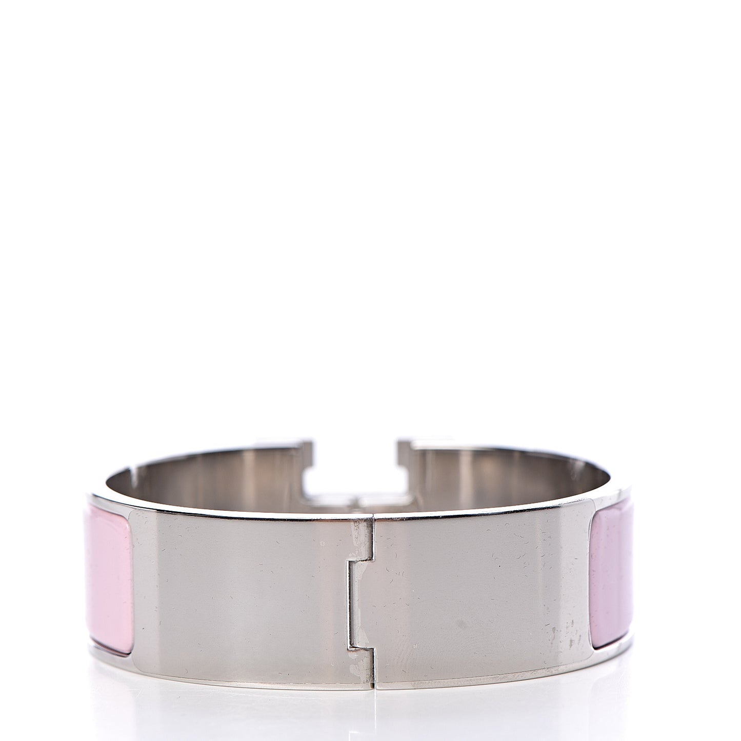 Enamel Wide Clic Clac H Bracelet GM Rose Dragee