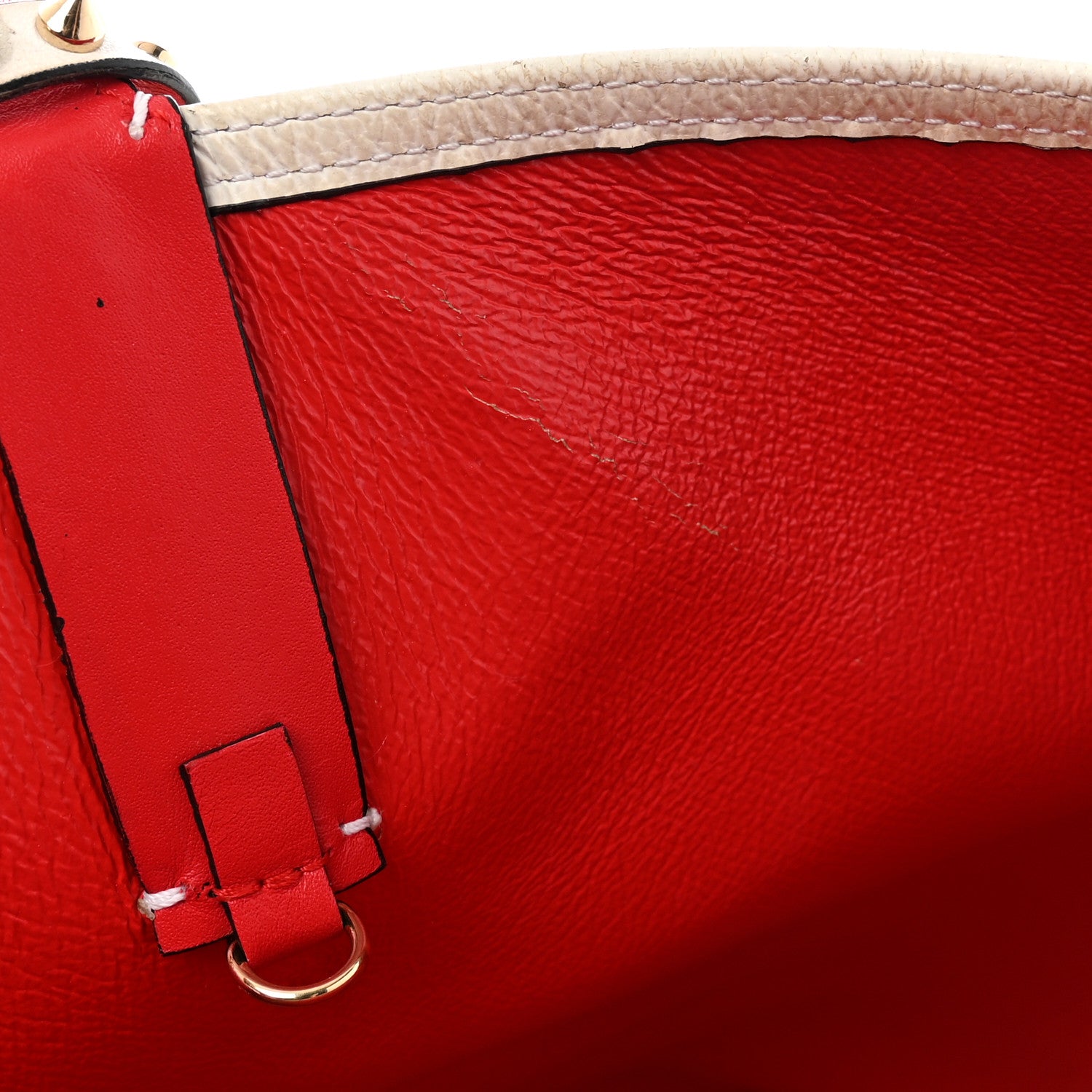 Christian Louboutin Calfskin Degrade Leopard Print Spikes East West Cabata Tote White Multi 15 of 15