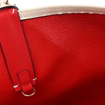 Christian Louboutin Calfskin Degrade Leopard Print Spikes East West Cabata Tote White Multi 15 of 15