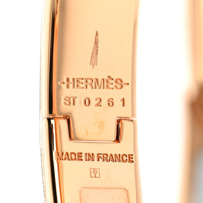Hermes Enamel Narrow Clic Cadenas Bracelet PM White 4 of 5