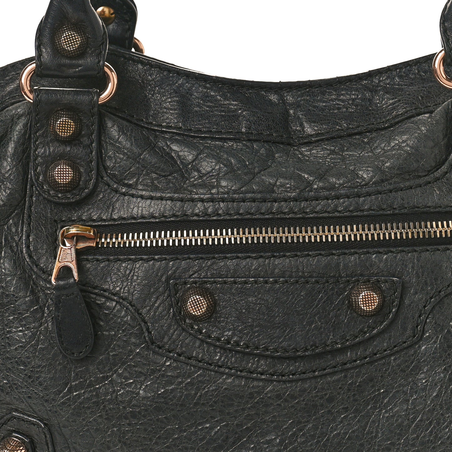 Agneau Giant 12 Rose Gold Hardware Town Black