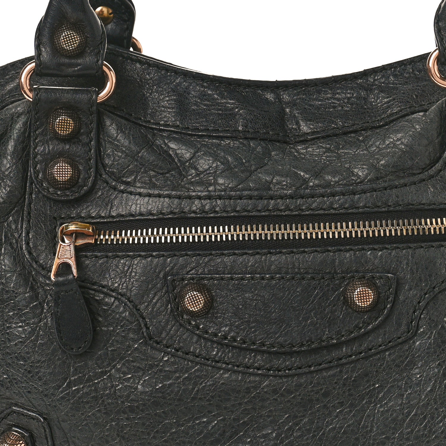 Balenciaga Agneau Giant 12 Rose Gold Hardware Town Black 8 of 13