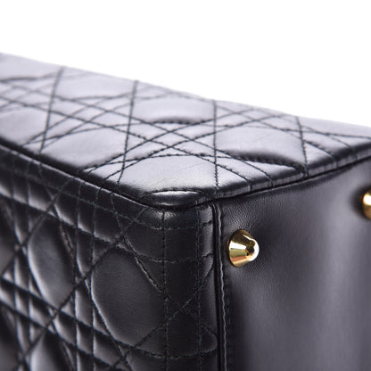 Christian Dior Lambskin Cannage Large Lady Dior Black 15 of 18