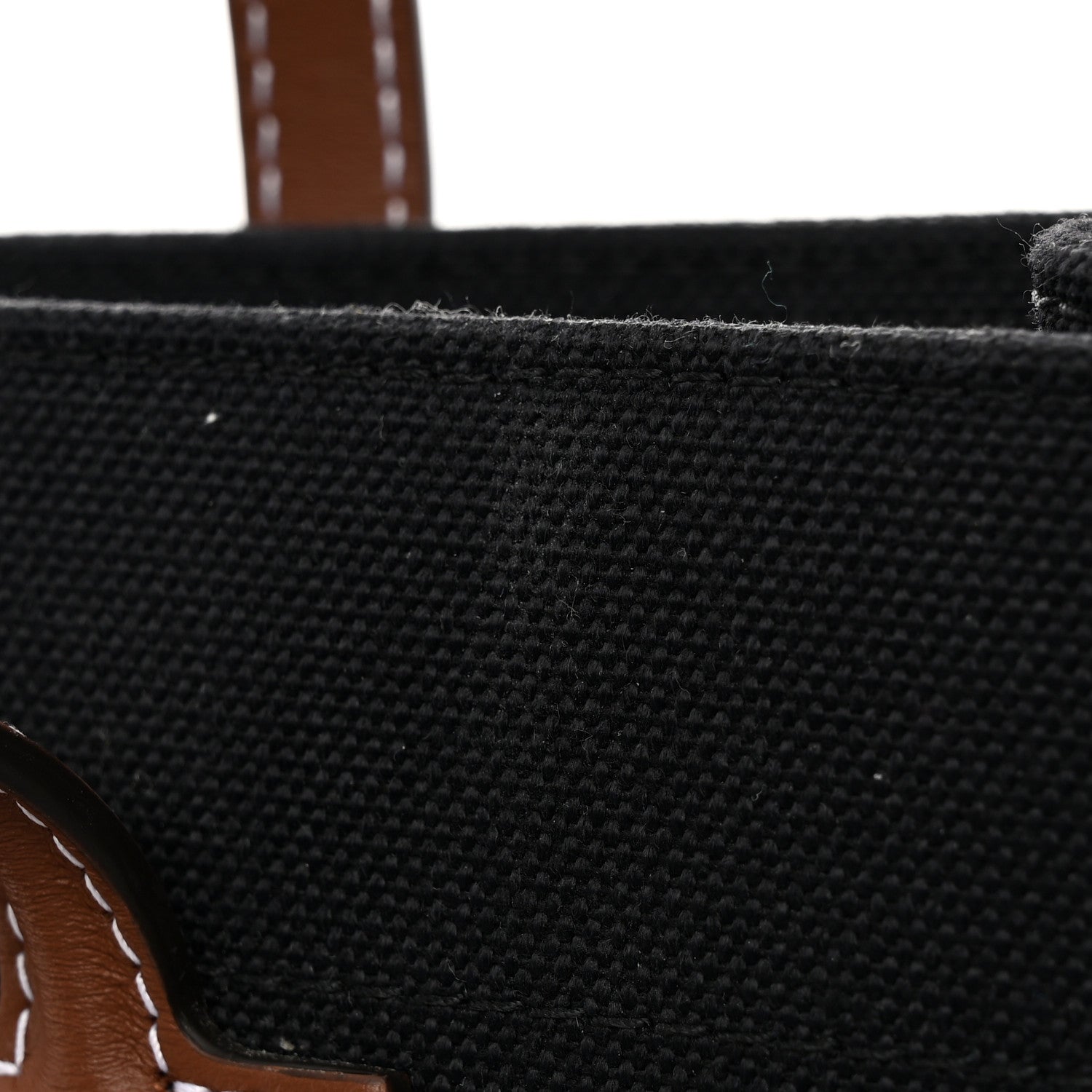 Burberry Canvas Smooth Calfskin Medium Two Tone Freya Tote Black Tan 14 of 18