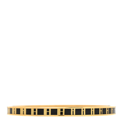 Hermes Enamel Extra Narrow Op'H Bangle Bracelet 70 Black 3 of 6