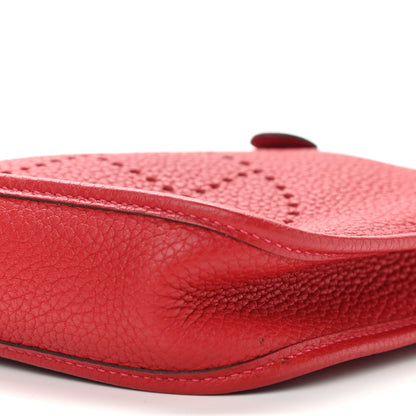 Hermes Taurillon Clemence Evelyne TPM Rouge Casaque 10 of 11