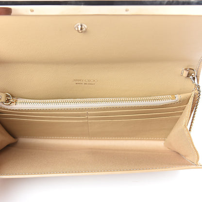Jimmy Choo Patent Suede Milla Wallet on Chain Nude 4 of 6