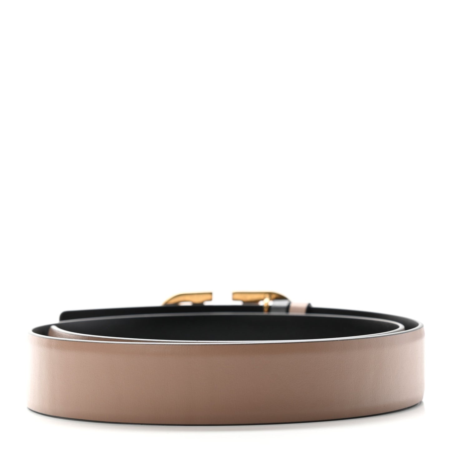 Glossy Calfskin VLogo Reversible 40mm Belt 75 30 Smokey Beige Black