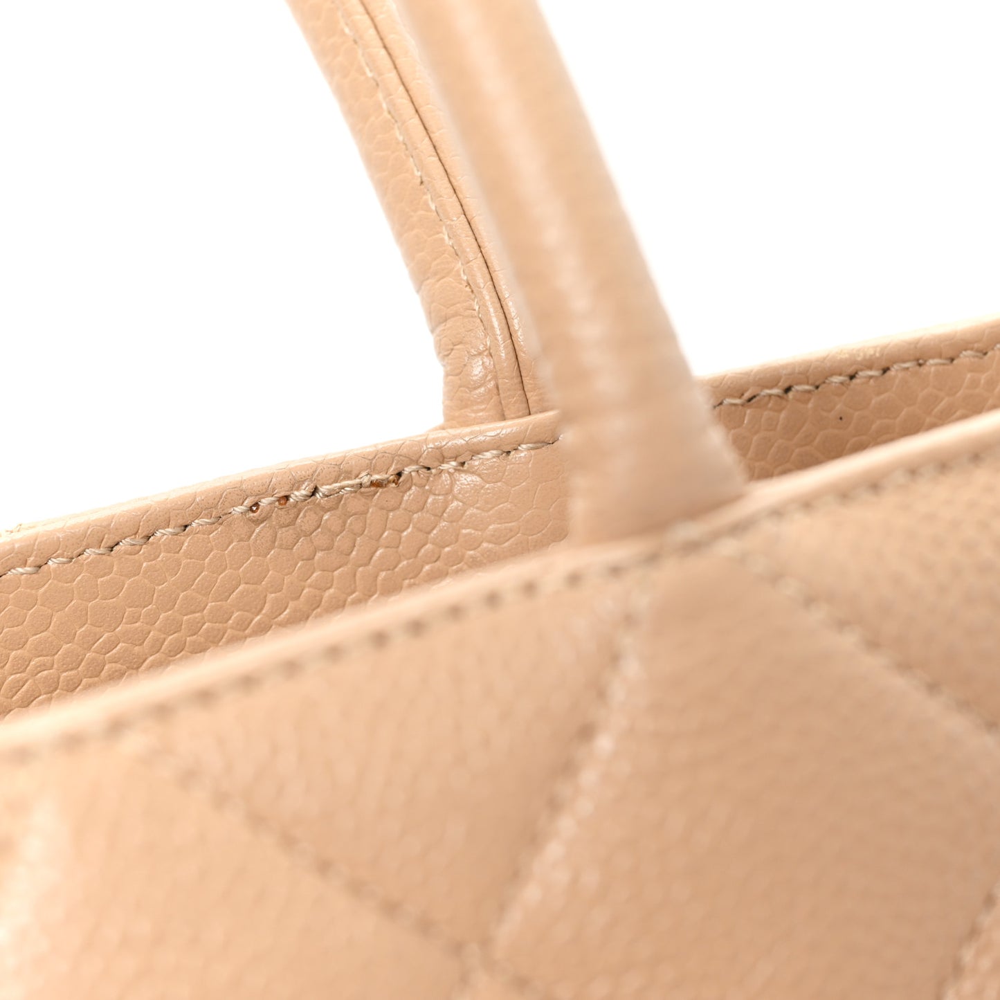 Caviar Quilted Medallion Tote Beige