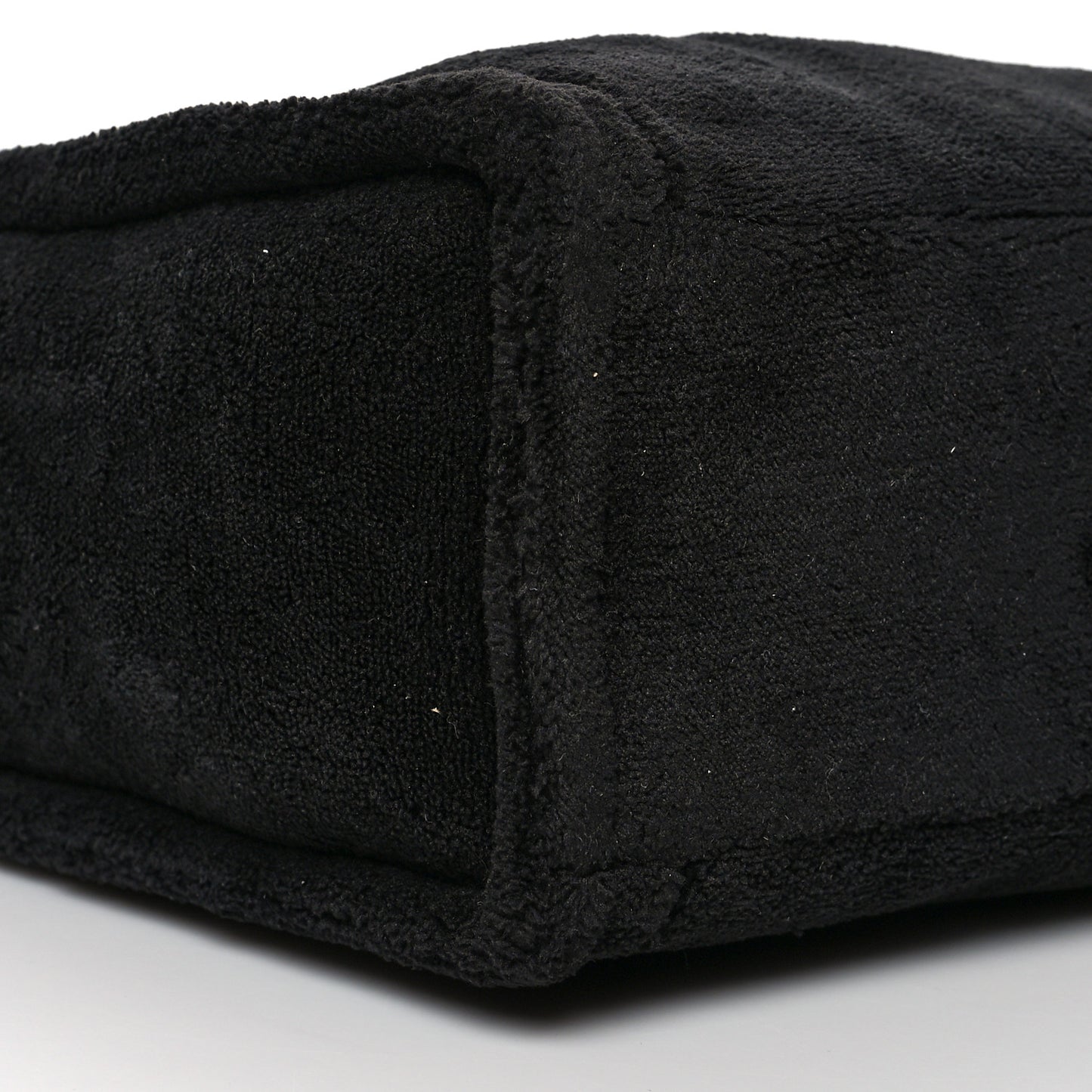 Polyester Mini Terry Tote Bag Black Nickel
