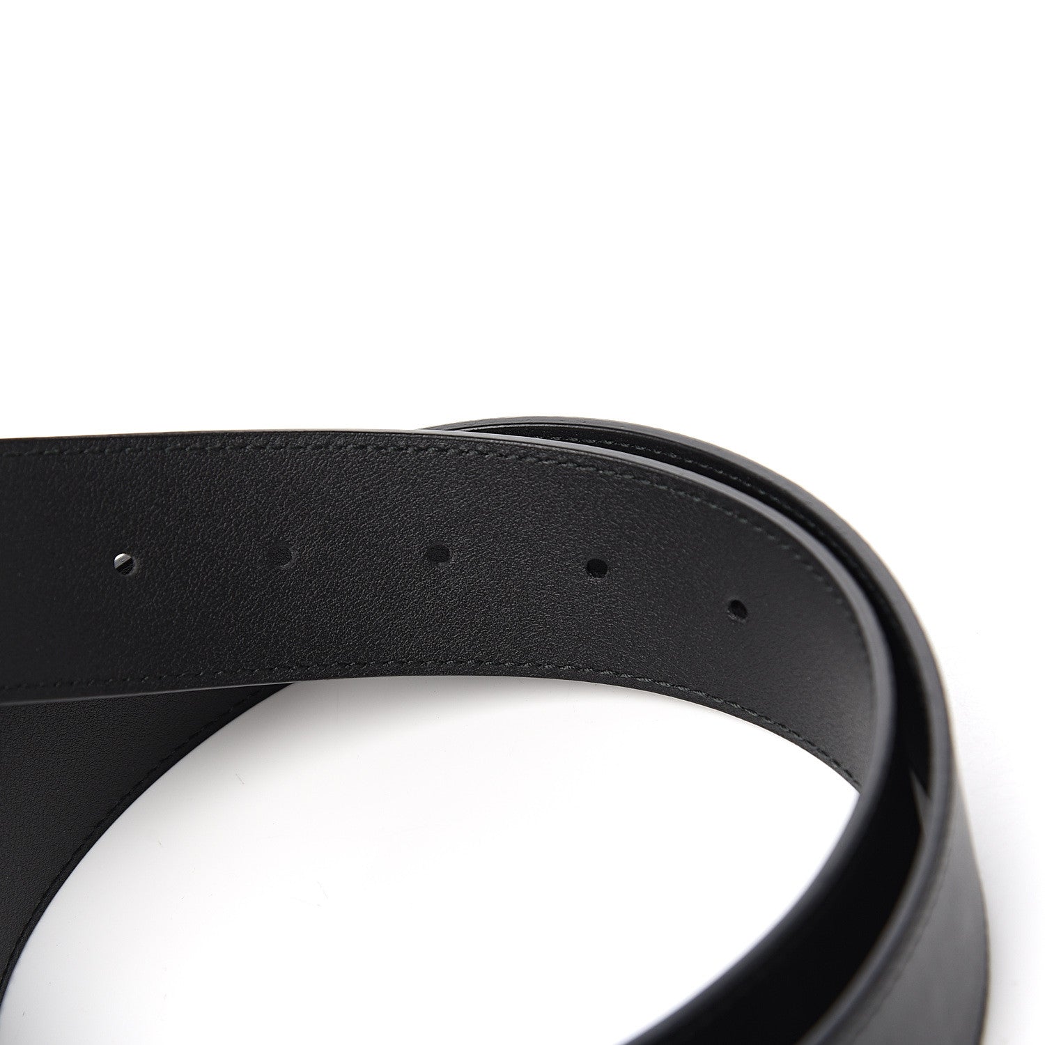 Gucci Moon Calfskin Pearl Double G 40mm Belt 75 30 Black Cream 4 of 6