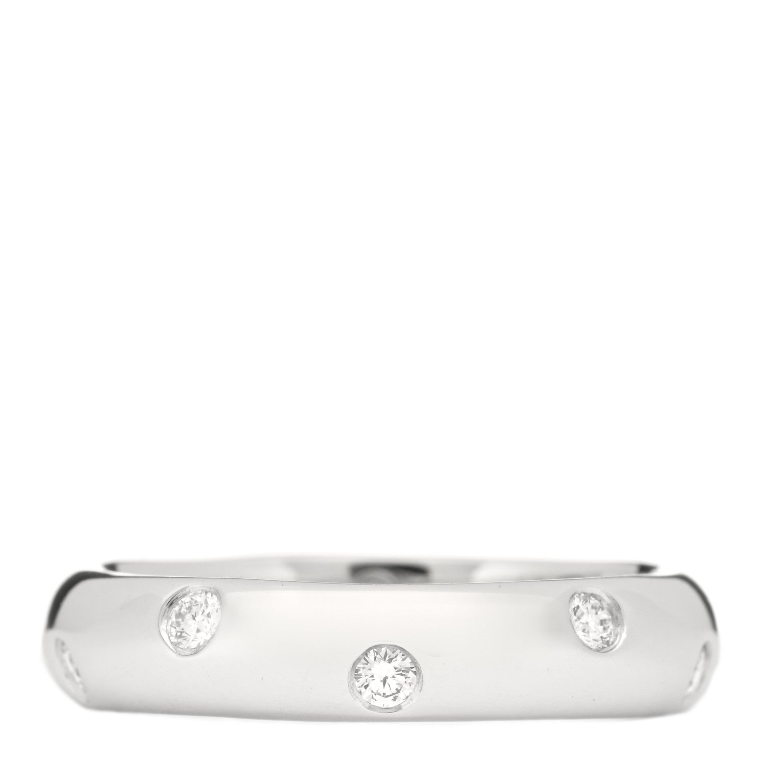 Tiffany Platinum Diamond 4mm Etoile Band Ring 52 6 2 of 3