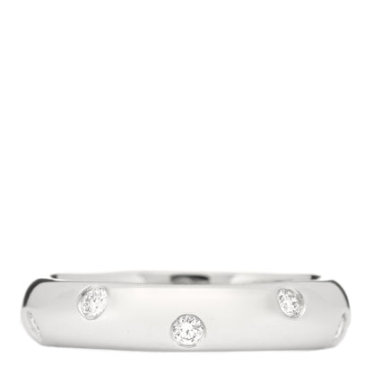Tiffany Platinum Diamond 4mm Etoile Band Ring 52 6 2 of 3