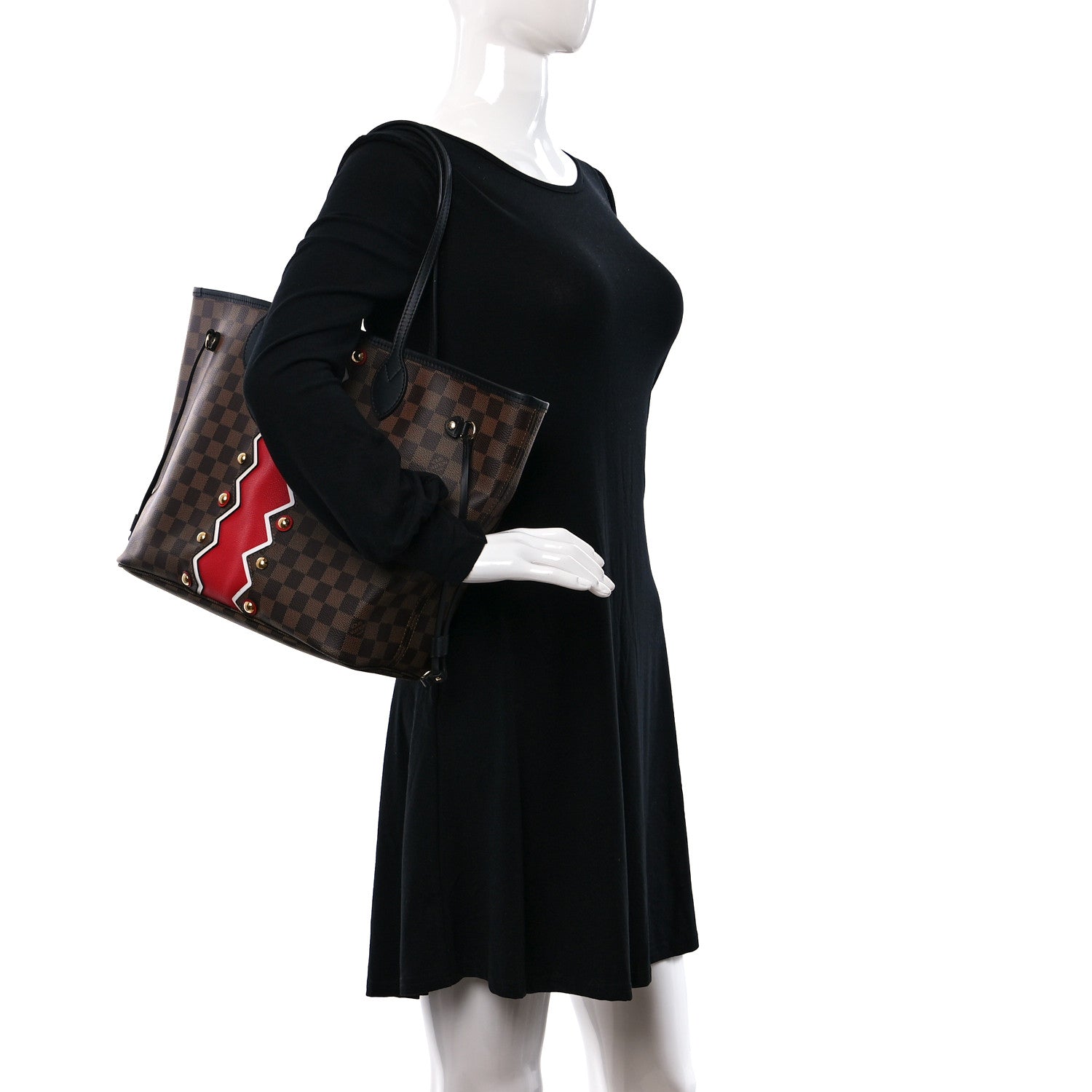 Louis Vuitton Damier Ebene Karakoram Neverfull MM 2 of 14