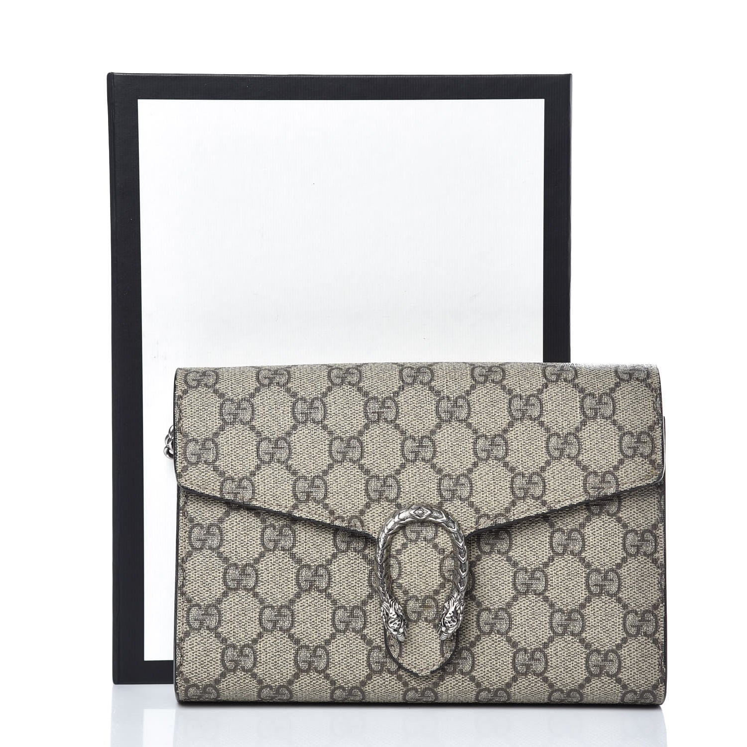 Gucci GG Supreme Monogram Mini Dionysus Chain Wallet Beige Taupe 10 of 11