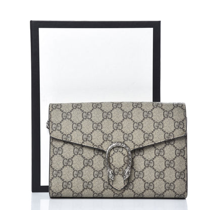 Gucci GG Supreme Monogram Mini Dionysus Chain Wallet Beige Taupe 10 of 11