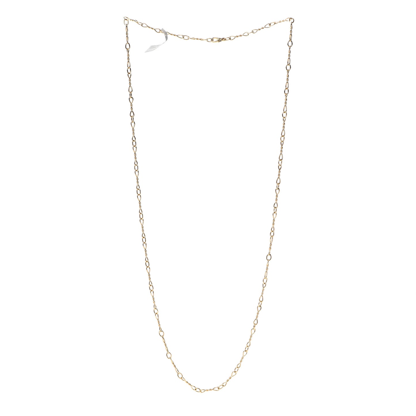 18K Yellow Gold Small Continuance Chain Necklace 36"