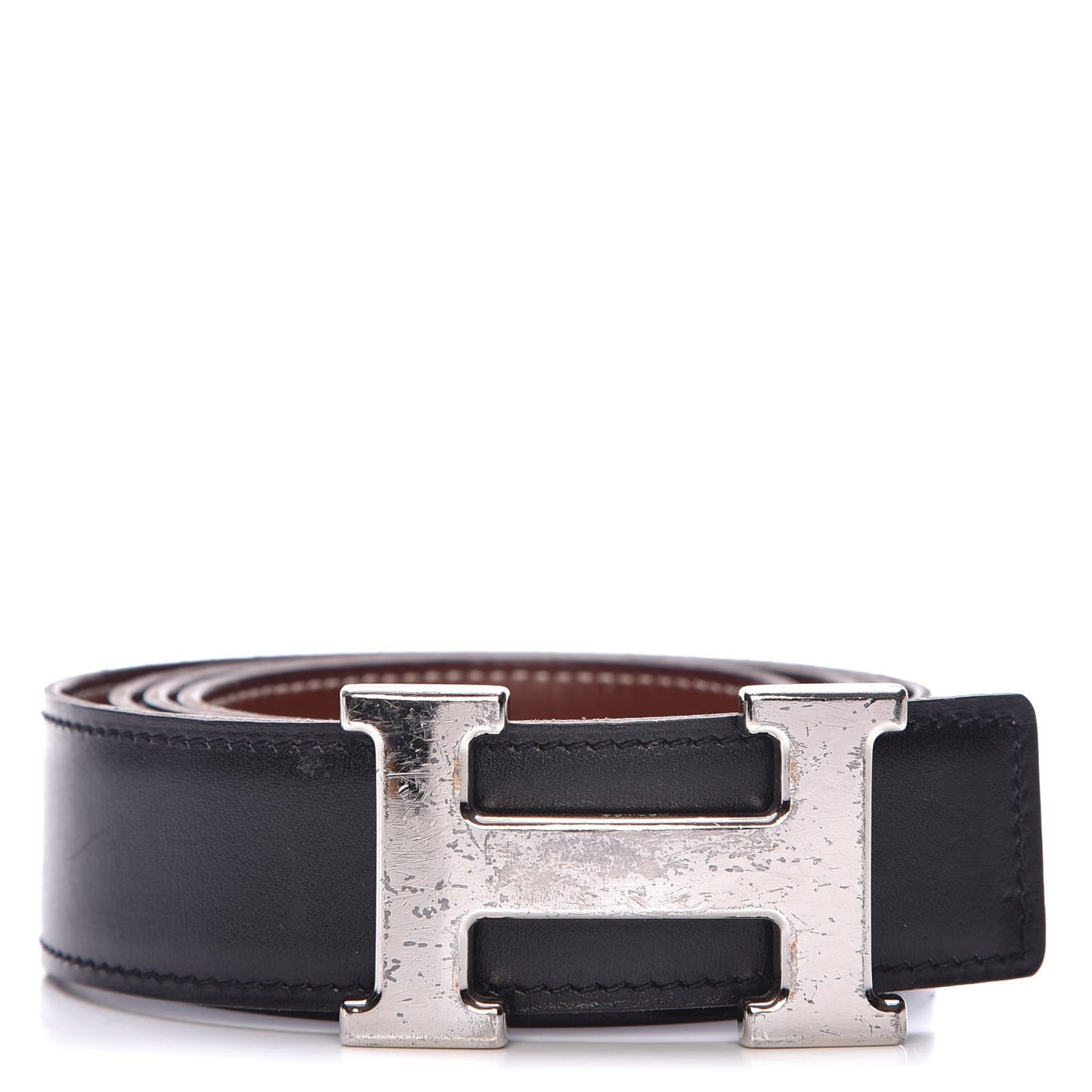 Box Barenia 32mm H Belt 95 Black Fauve
