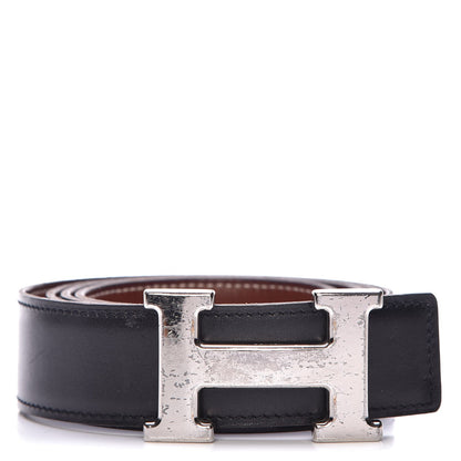 Hermes Box Barenia 32mm H Belt 95 Black Fauve 1 of 11