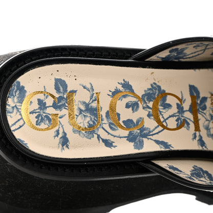 Gucci Cordovan Lux Womens Harald Horsebit Platform Slide Sandals 38.5 Black 7 of 14