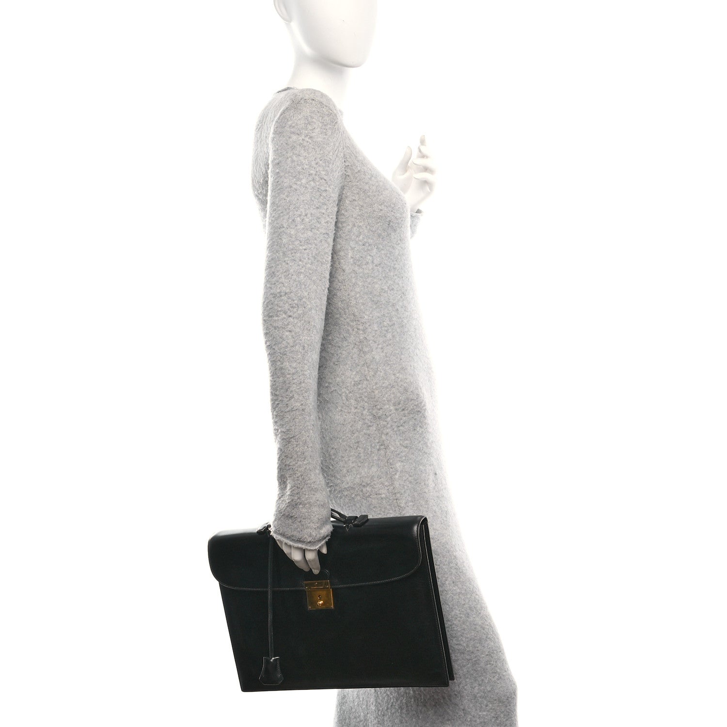 Hermes Box Quirus II Briefcase Black 3 of 9