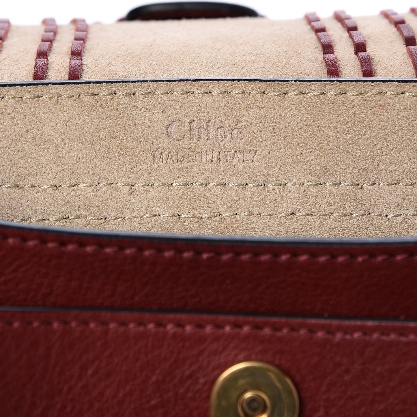 Calfskin Braided Mini Hudson Shoulder Bag Sienna Red