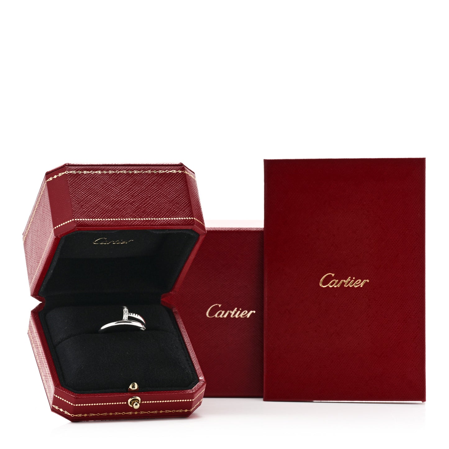 18K White Gold Diamond Juste Un Clou Ring 58 8.25