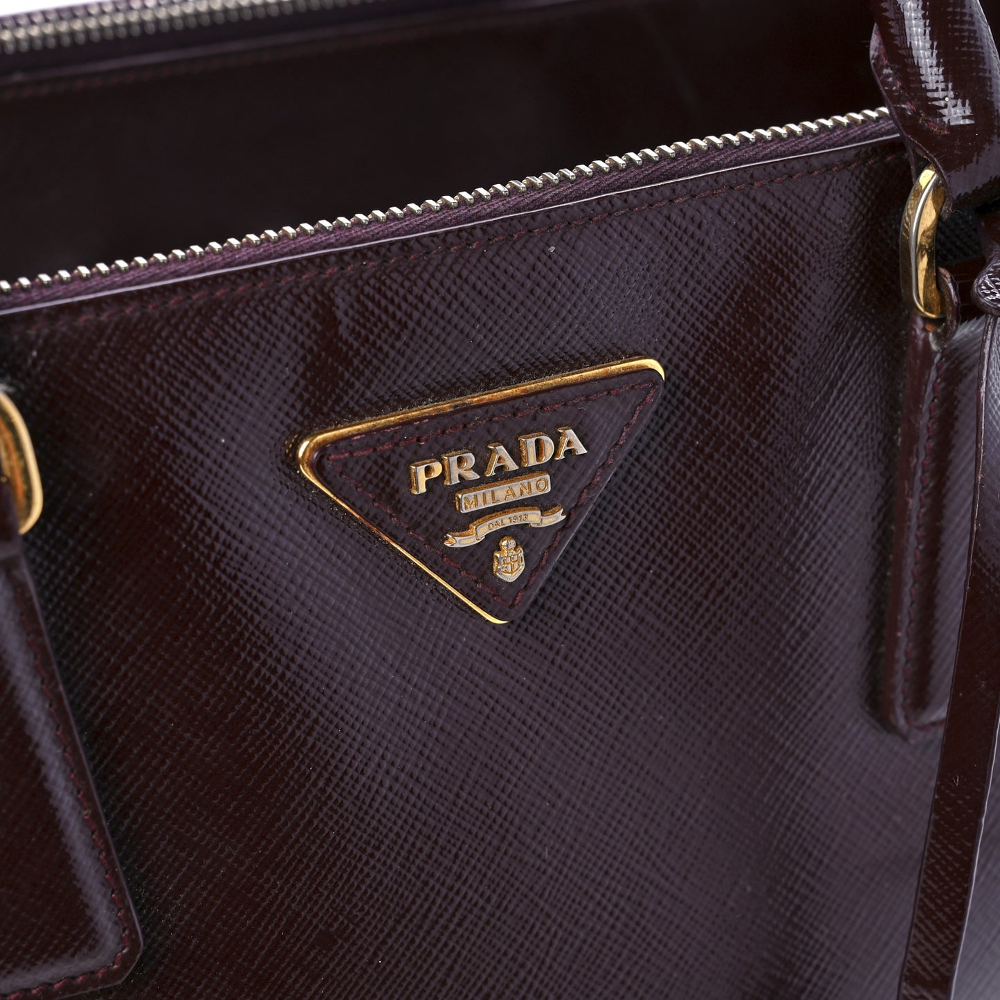 Saffiano Lux Large Galleria Double Zip Tote Granato