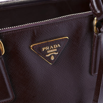 Prada Saffiano Lux Large Galleria Double Zip Tote Granato 7 of 11