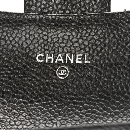 Chanel Caviar Quilted Flap Card Holder Wallet Black 6 of 9