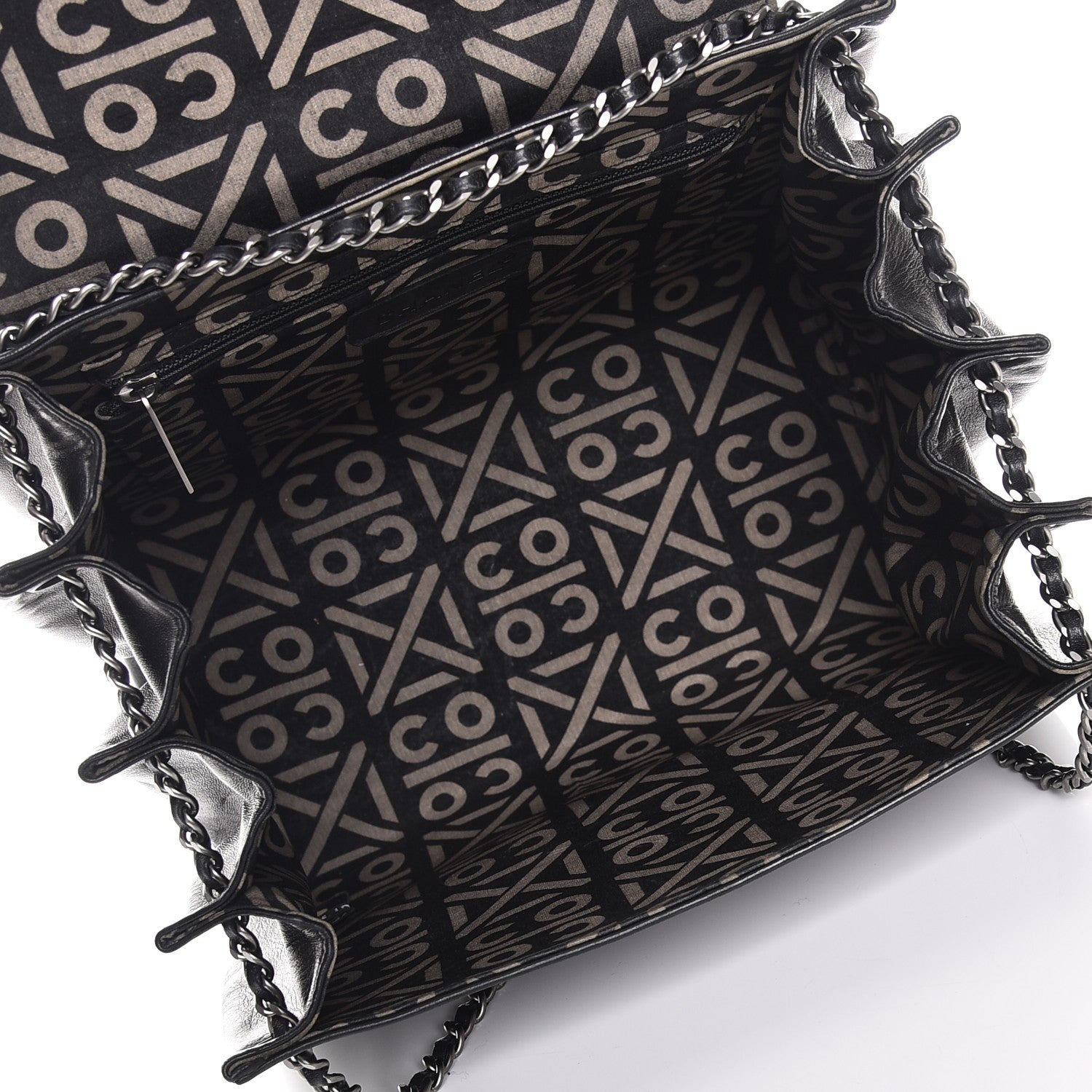 Chanel Lambskin Chocolate Bar Accordion Flap Black 5 of 9