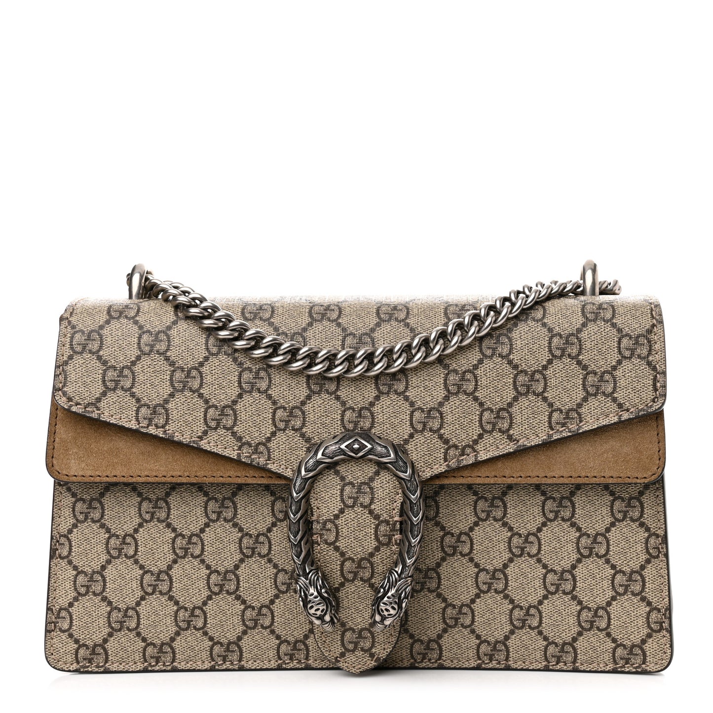 GG Supreme Monogram Small Dionysus Shoulder Bag Taupe