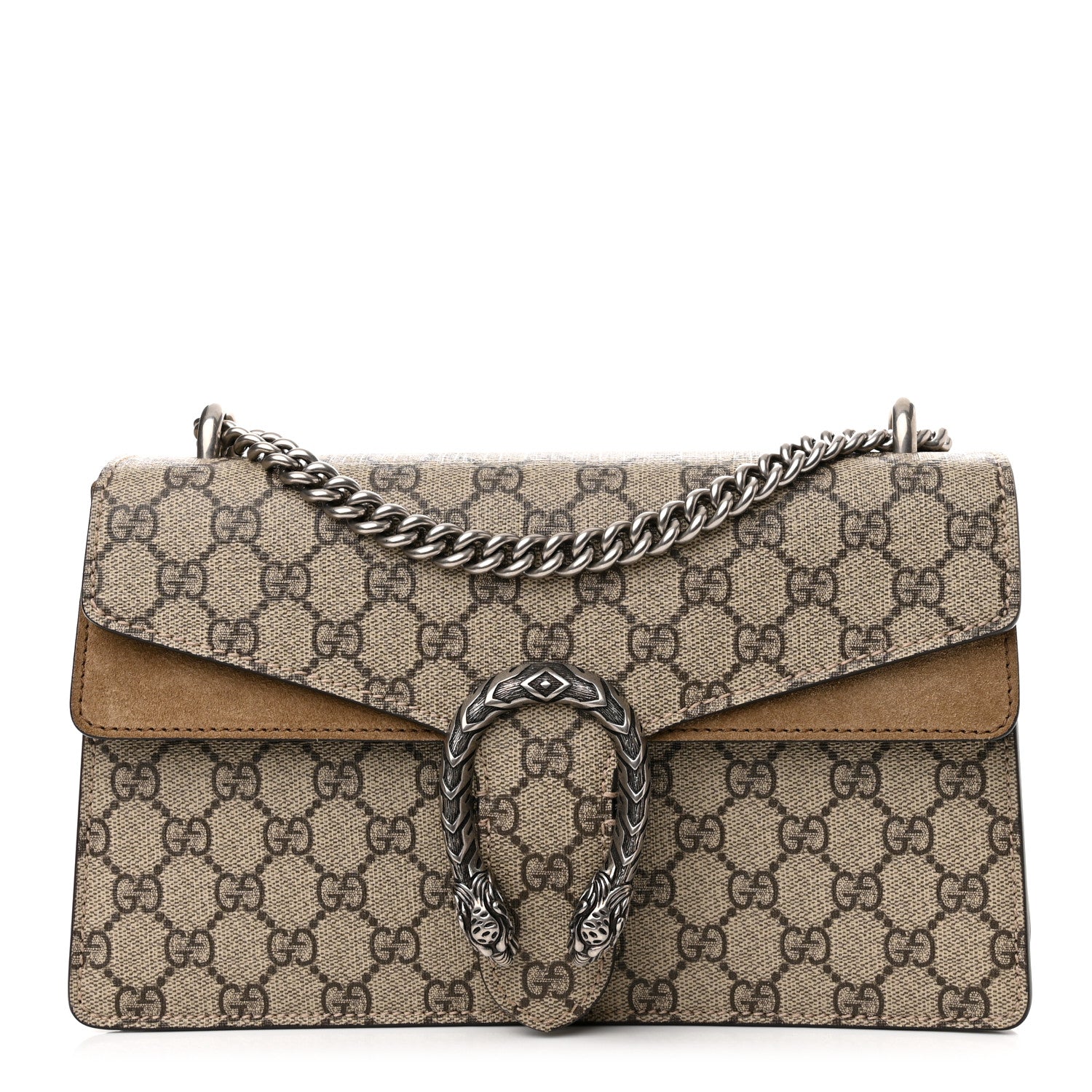 Gucci GG Supreme Monogram Small Dionysus Shoulder Bag Taupe 1 of 14