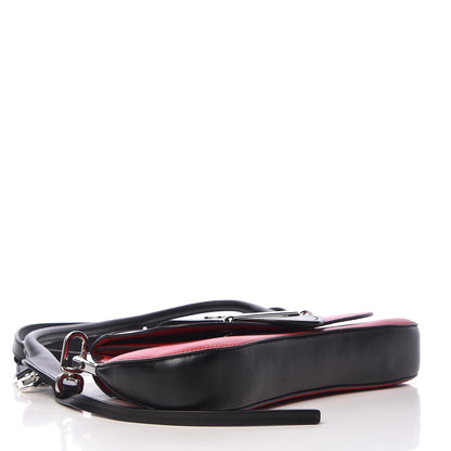Prada City Calfskin Sidonie Shoulder Bag Rosso Black 5 of 9