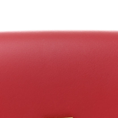 Celine Smooth Calfskin Medium Classic Box Flap Bag Red 9 of 12