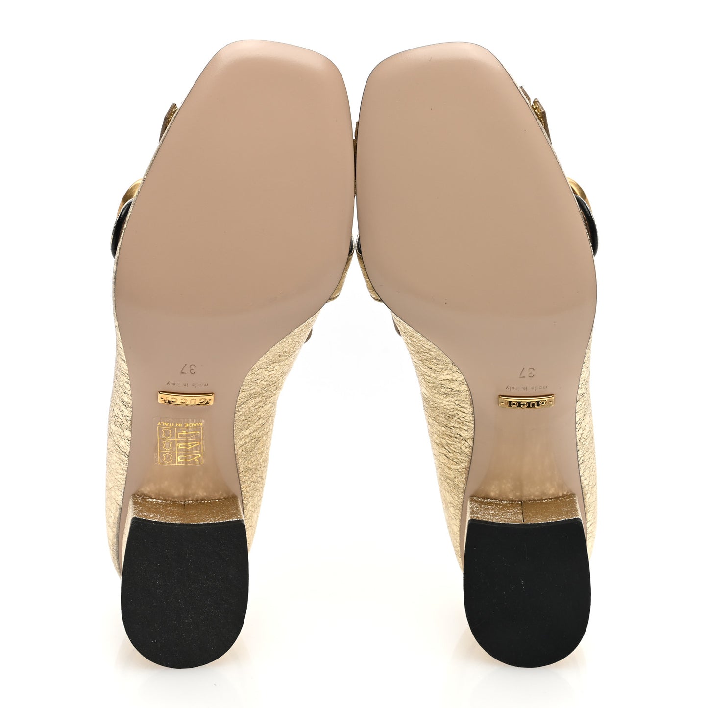 Galassia GG Marmont Fringe 50mm Loafer Pumps 37 Platino