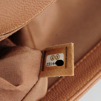 Chanel Caviar Quilted Medium Boy Flap Camel 7 of 7